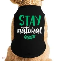 Stay Natural Green Leaf Doggie Tank thumb 0