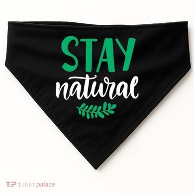 Stay Natural Green Leaf USA-Made Doggie Bandana