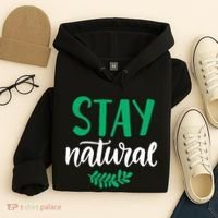 Stay Natural Green Leaf Hoodie thumb 4