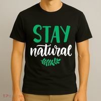 Stay Natural Green Leaf T-Shirt thumb 3