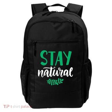 Stay Natural Green Leaf Backpack