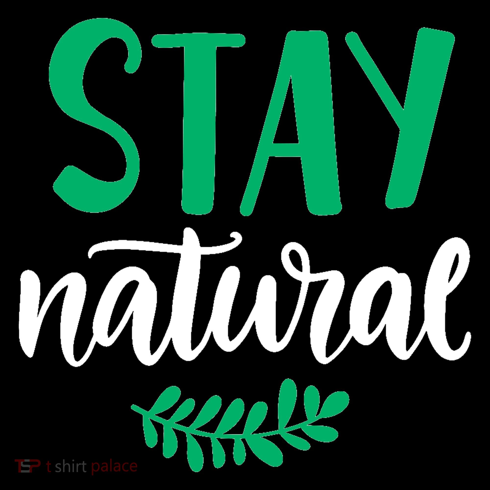 Stay Natural Green Leaf Button