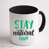 Stay Natural Green Leaf Coffee Mug thumb 1