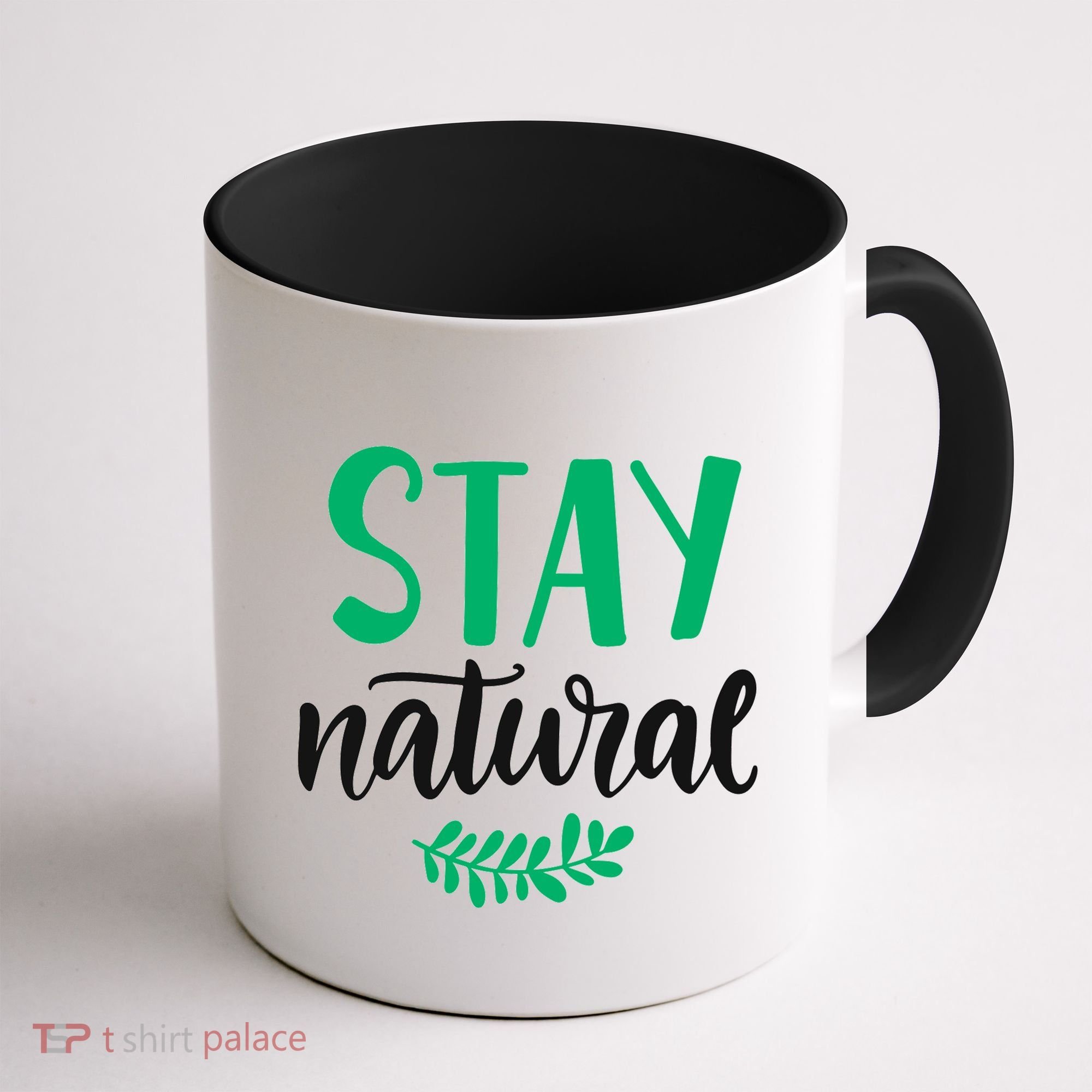 Stay Natural Green Leaf Coffee Mug