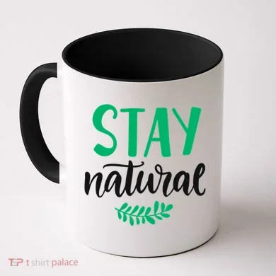 Stay Natural Green Leaf Coffee Mug