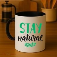 Stay Natural Green Leaf Coffee Mug thumb 4