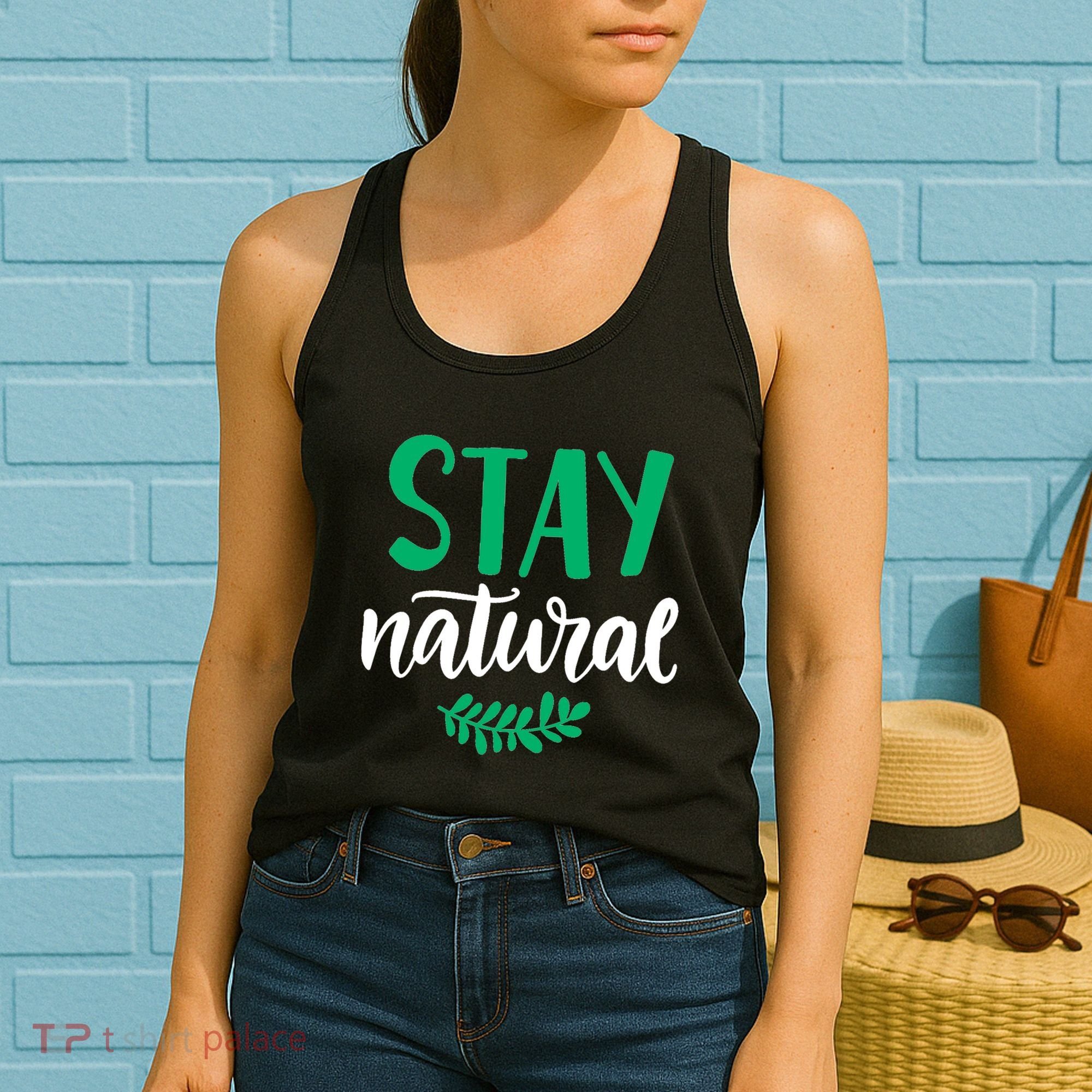 Stay Natural Green Leaf Women's Tank Top