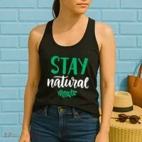 Stay Natural Green Leaf Women's Tank Top thumb 2