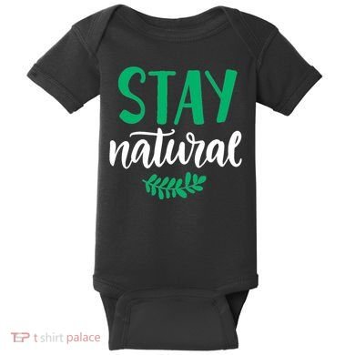 Stay Natural Green Leaf Baby Bodysuit