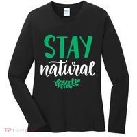 Stay Natural Green Leaf Women's Long Sleeve Shirt thumb 0