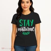 Stay Natural Green Leaf Women's T-Shirt thumb 4