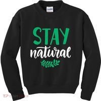 Stay Natural Green Leaf Kids Sweatshirt thumb 0