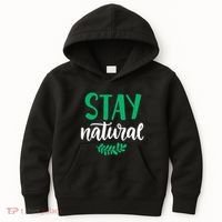 Stay Natural Green Leaf Kids Hoodie thumb 0