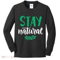 Stay Natural Green Leaf Kids Long Sleeve Shirt thumb 0