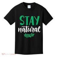 Stay Natural Green Leaf Kids T-Shirt thumb 0
