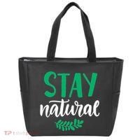 Stay Natural Green Leaf Tote Bag thumb 0