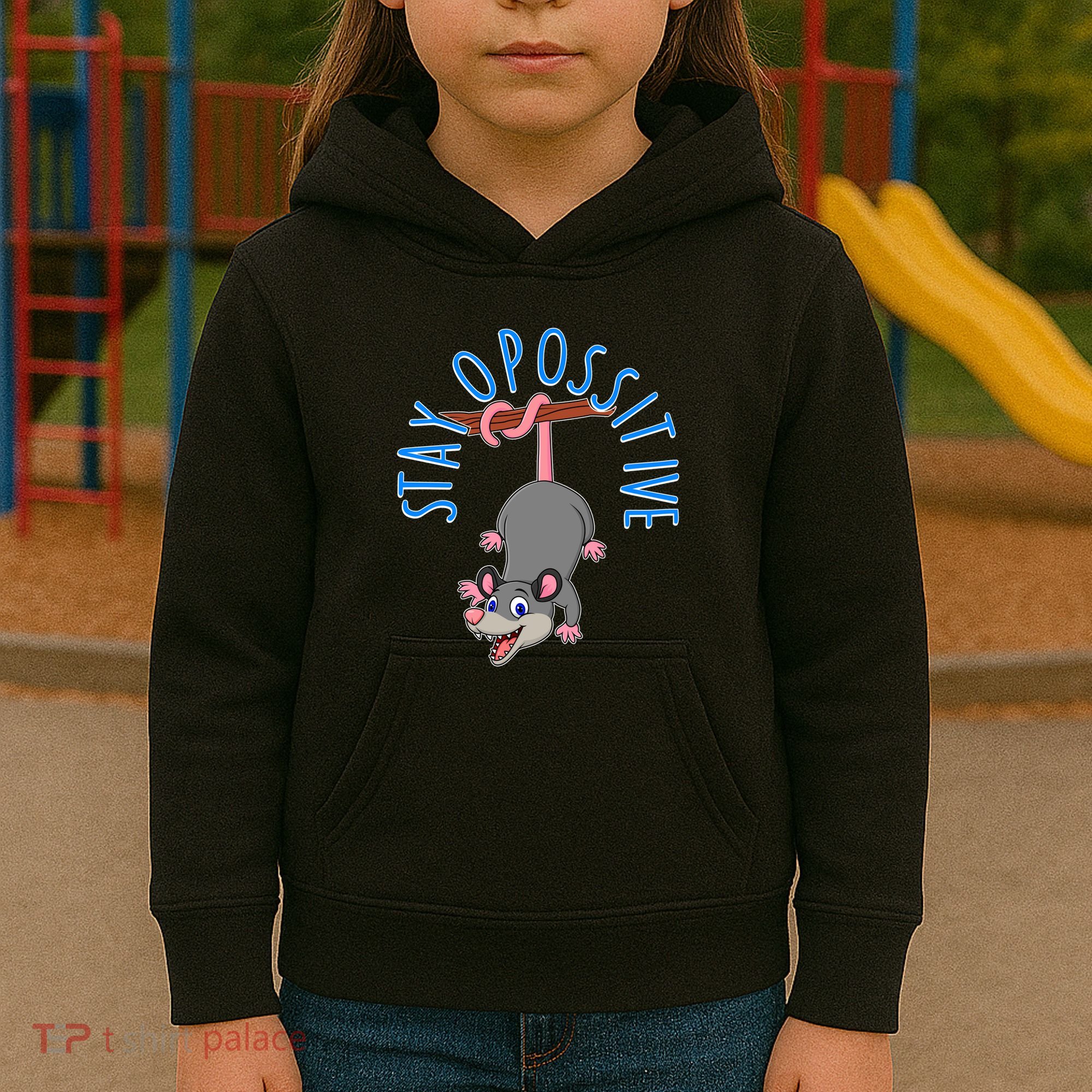 Stay Opossitive Kids Hoodie