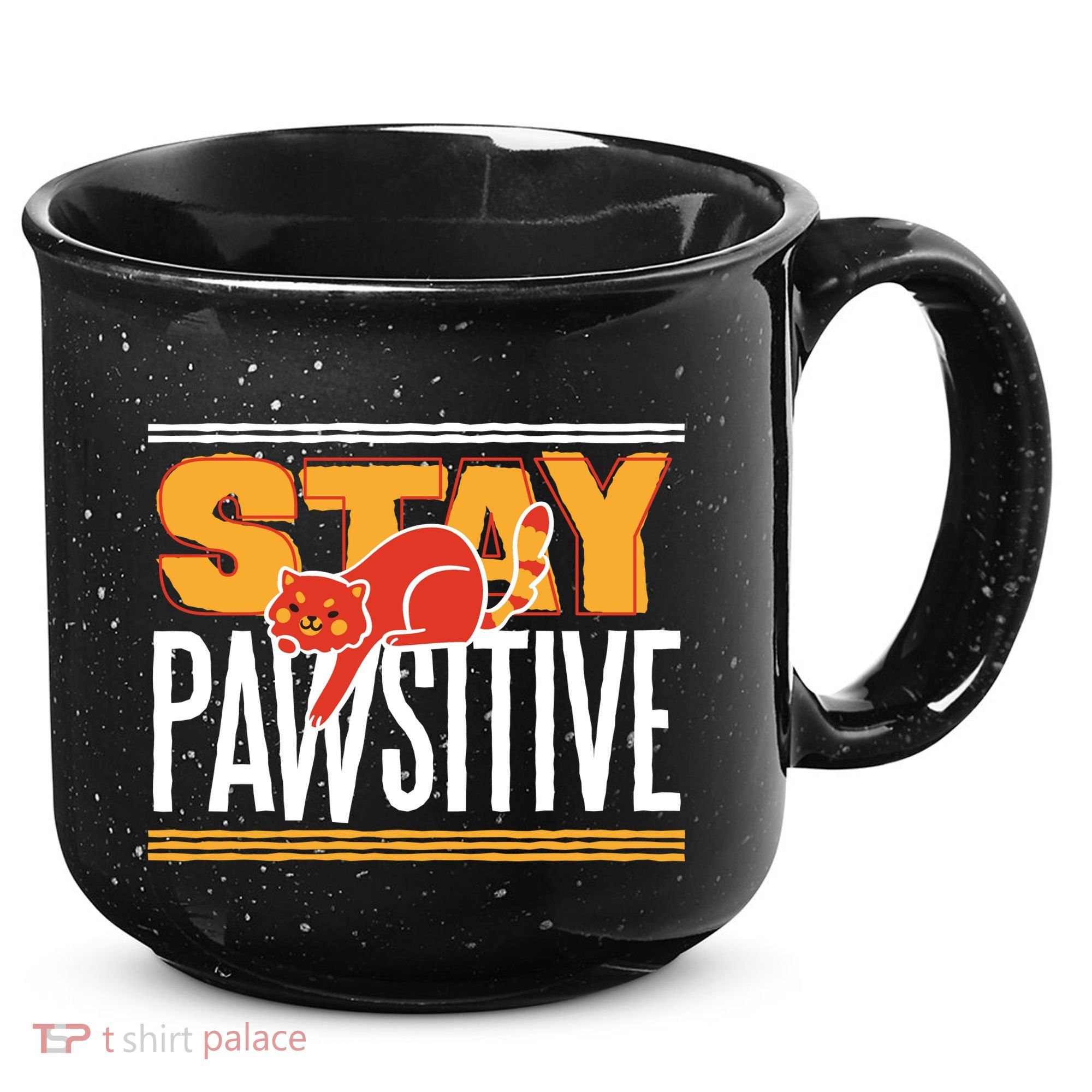 Stay Pawsitive 15oz Campfire Ceramic Mug