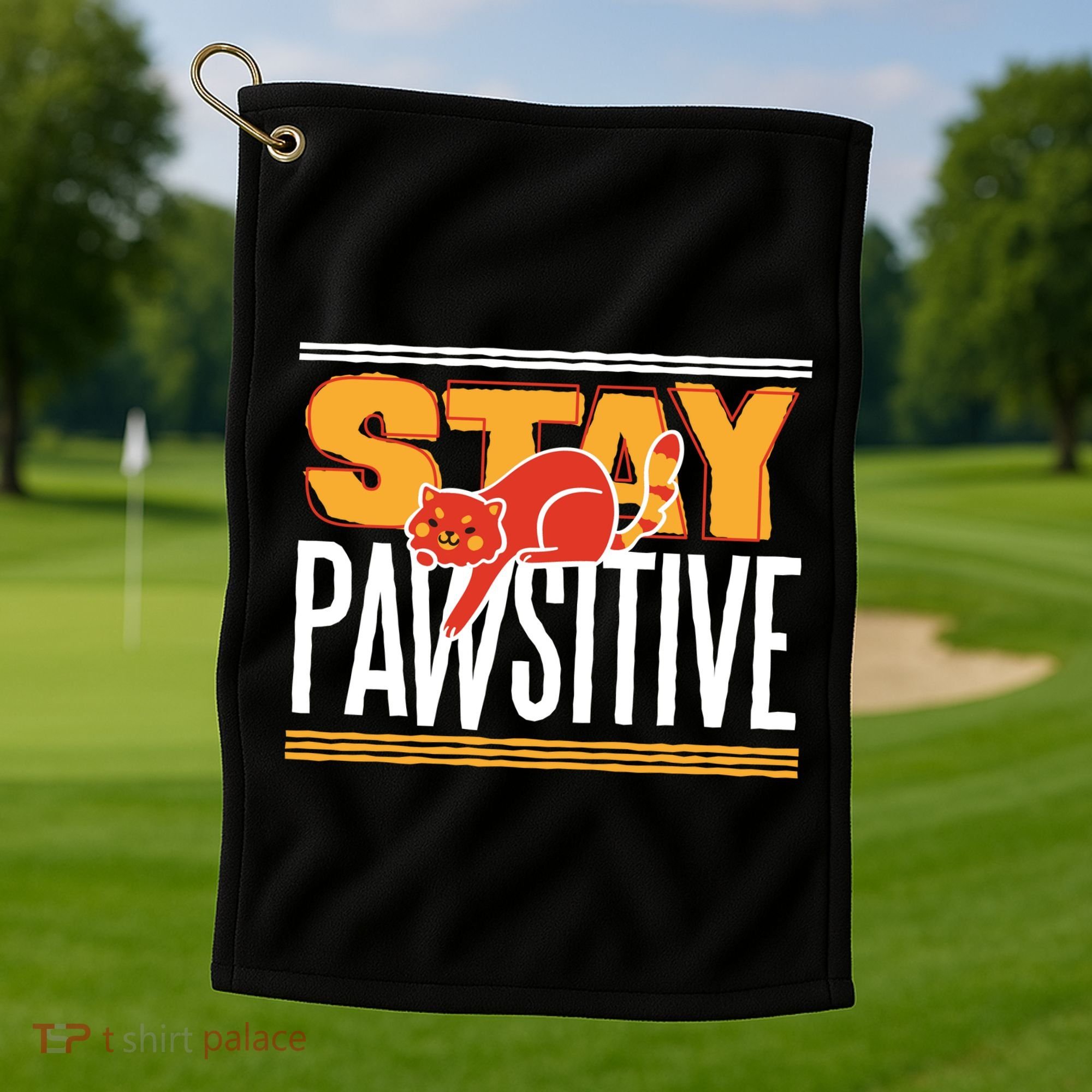 Stay Pawsitive Golf Towel