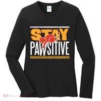 Stay Pawsitive Women's Long Sleeve Shirt thumb 0
