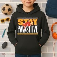 Stay Pawsitive Kids Hoodie thumb 2