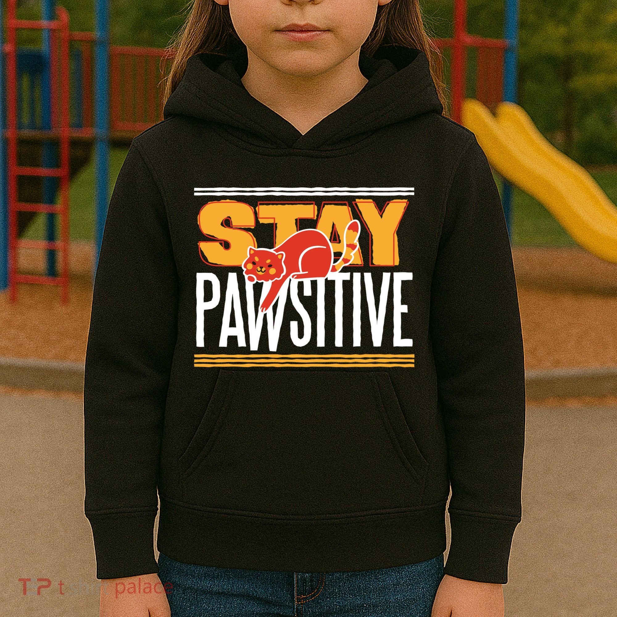 Stay Pawsitive Kids Hoodie