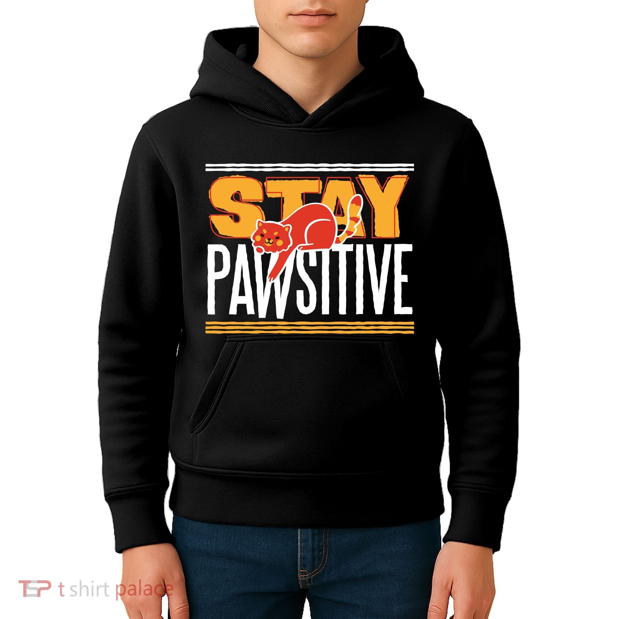 Stay Pawsitive Kids Hoodie