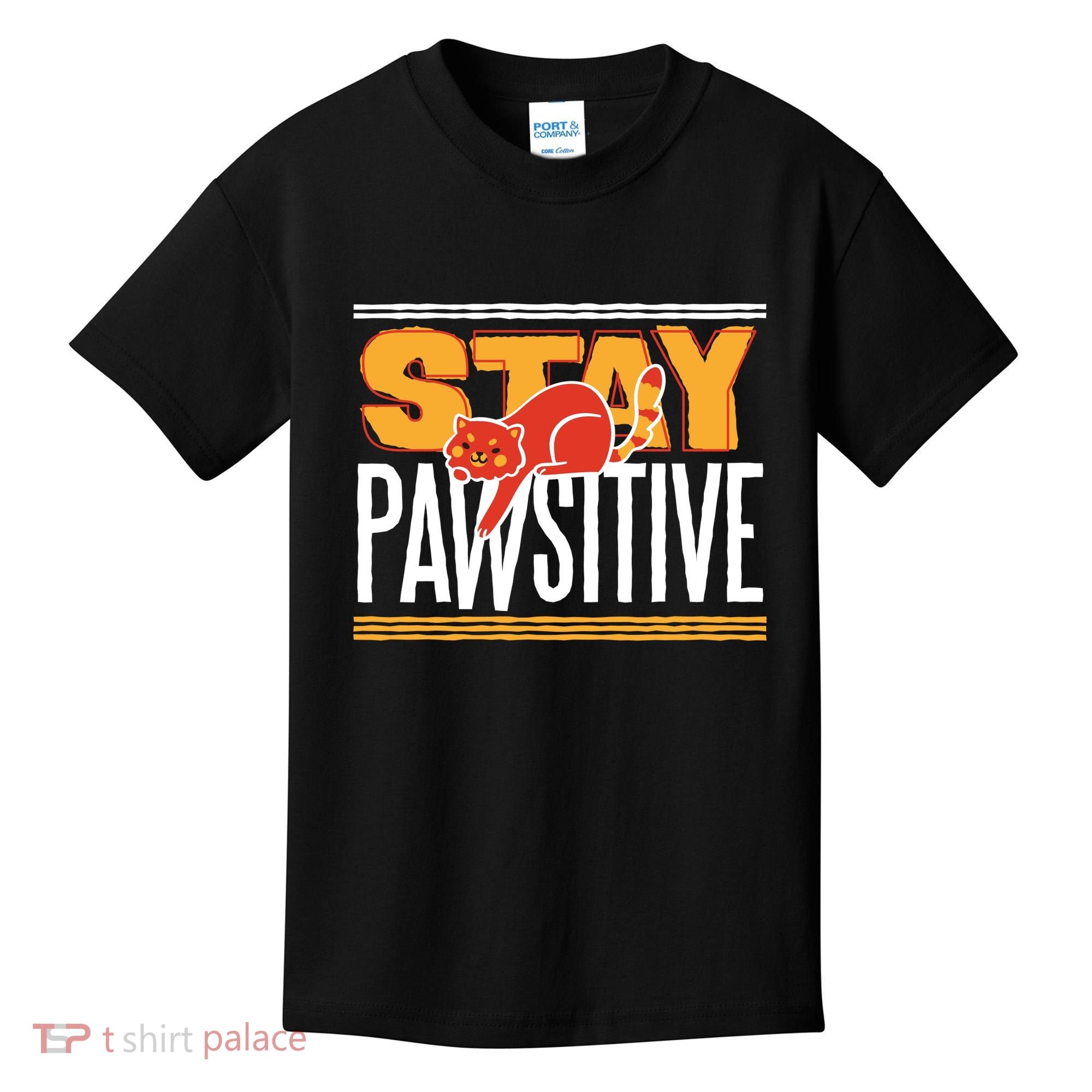 Stay Pawsitive Kids T-Shirt