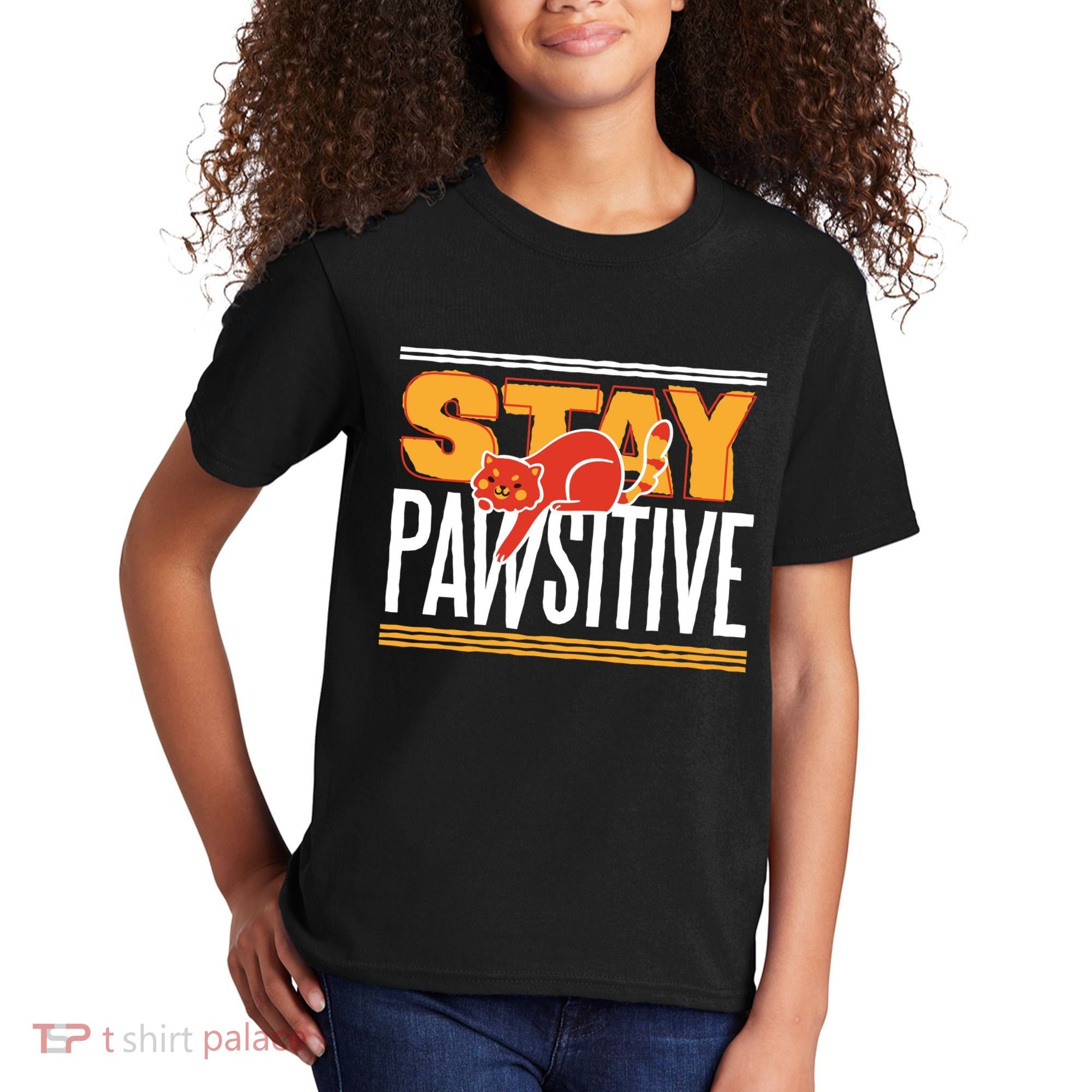 Stay Pawsitive Kids T-Shirt