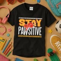 Stay Pawsitive Kids T-Shirt thumb 3