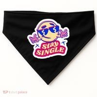 Stay Single Smiley USA-Made Doggie Bandana thumb 0