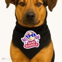 Stay Single Smiley USA-Made Doggie Bandana thumb 1