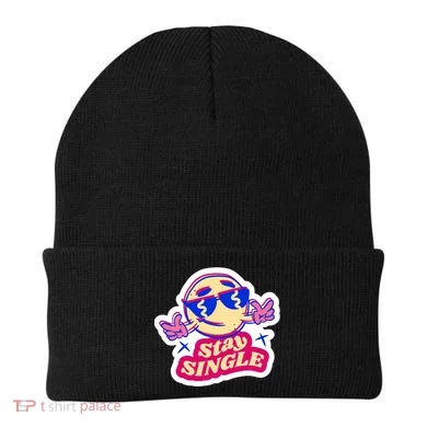 Stay Single Smiley Beanie
