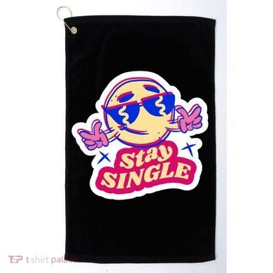 Stay Single Smiley Golf Towel