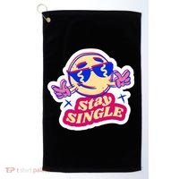 Stay Single Smiley Golf Towel thumb 0