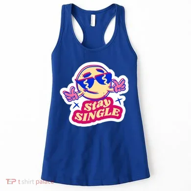 Stay Single Smiley Women's Tank Top