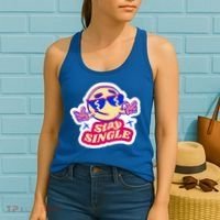 Stay Single Smiley Women's Tank Top thumb 2