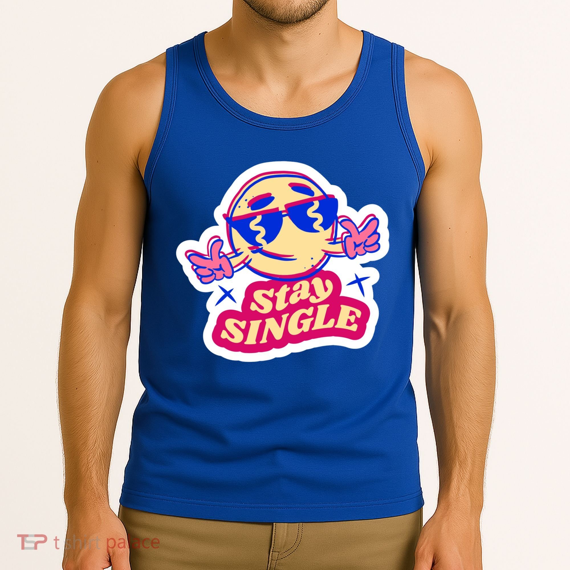 Stay Single Smiley Tank Top