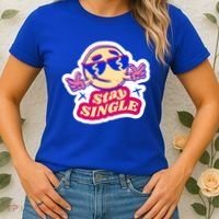 Stay Single Smiley Women's T-Shirt thumb 2
