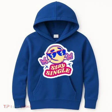 Stay Single Smiley Kids Hoodie