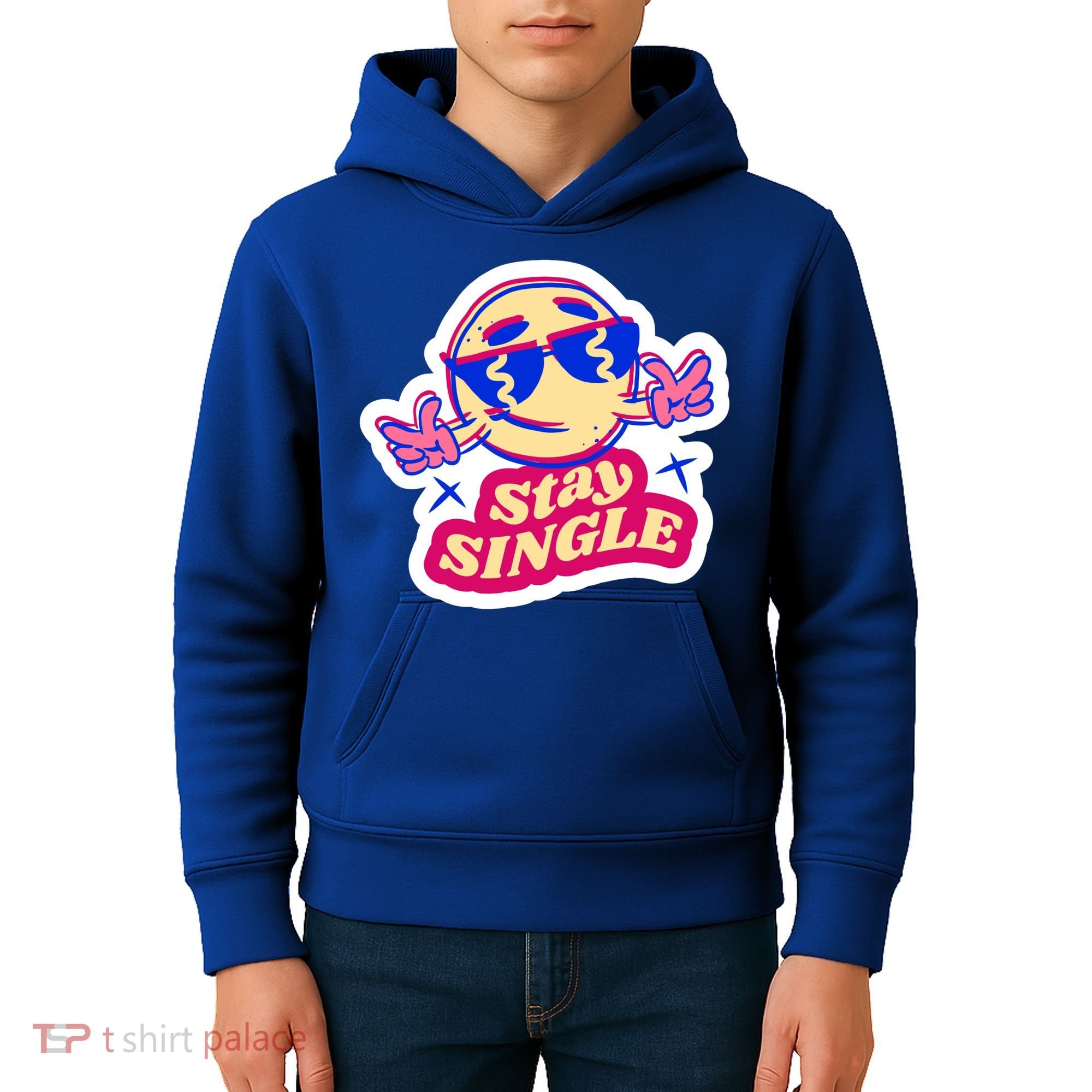 Stay Single Smiley Kids Hoodie