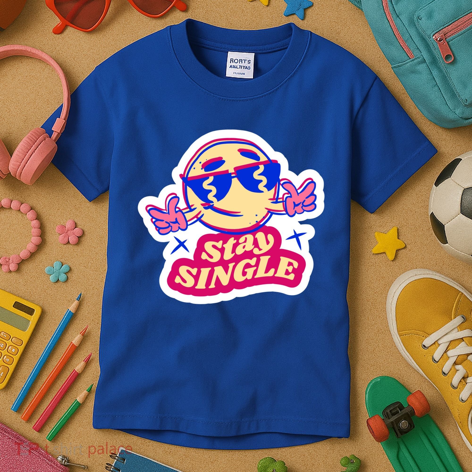 Stay Single Smiley Kids T-Shirt