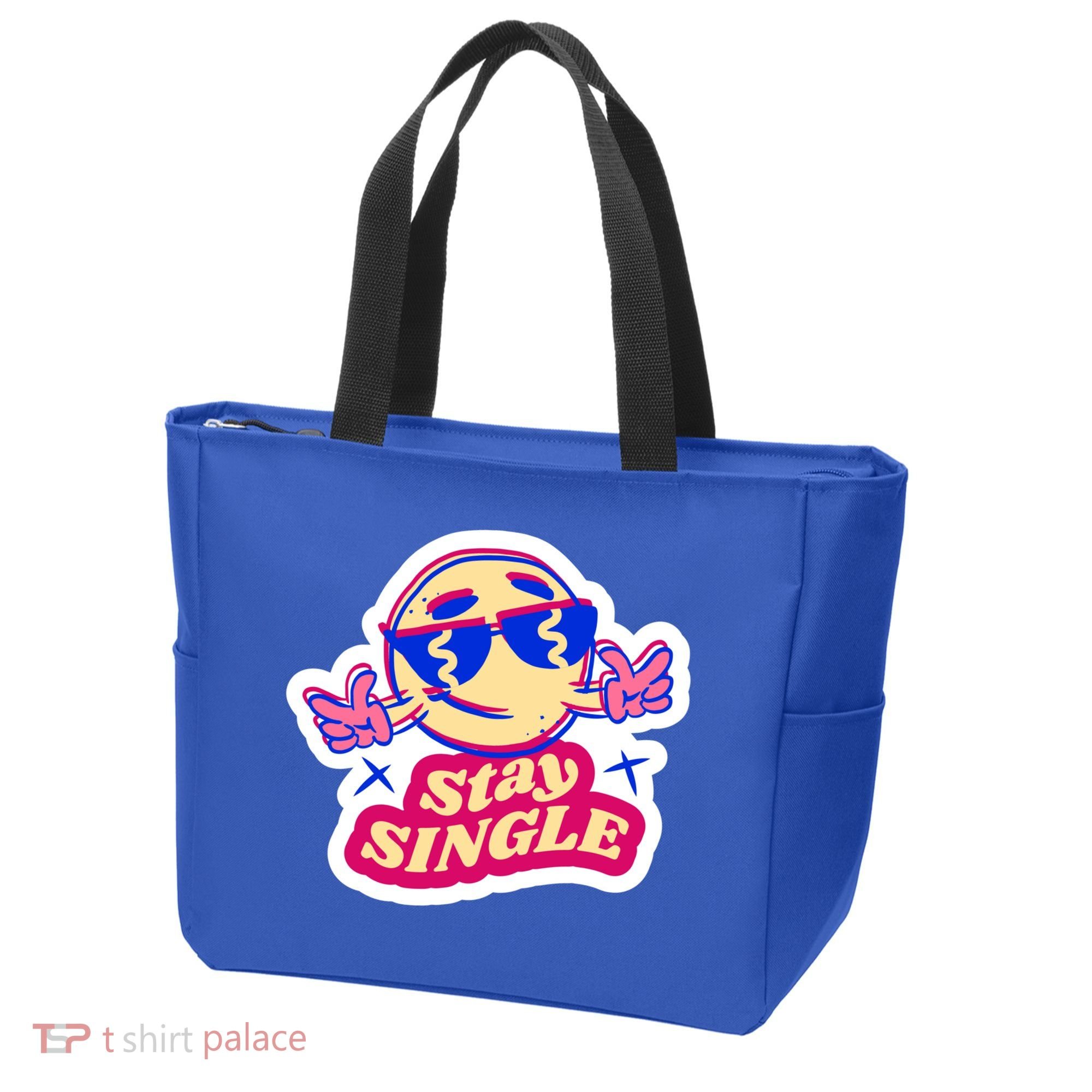 Stay Single Smiley Tote Bag