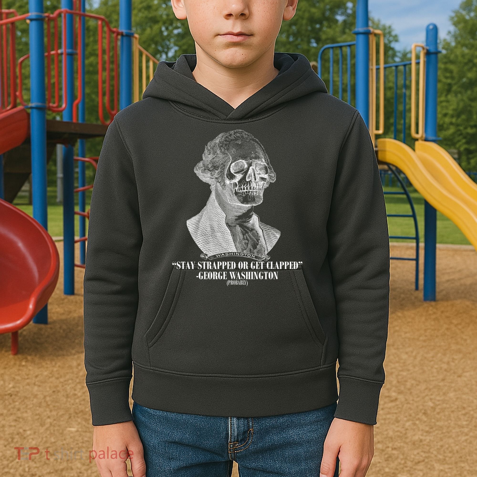 Stay Strapped or Get Clapped Kids Hoodie