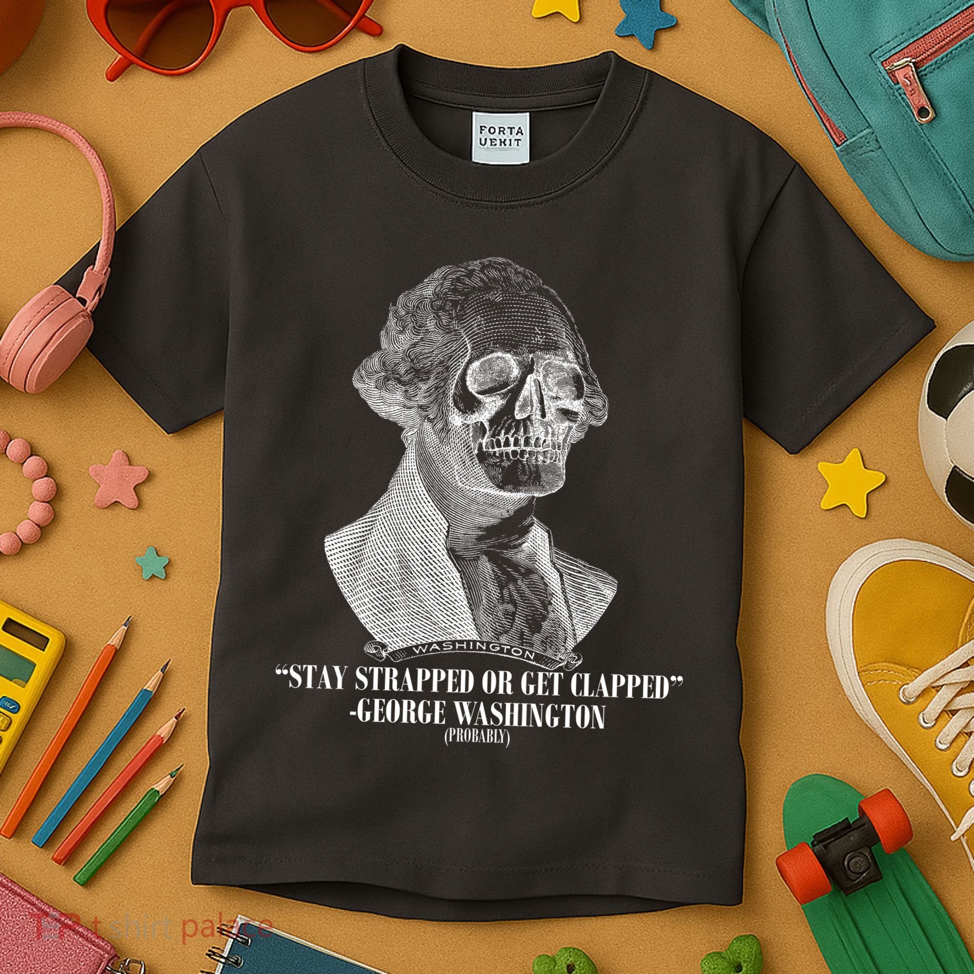 Stay Strapped or Get Clapped Kids T-Shirt