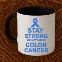 Stay Strong And Let's Beat Colon Cancer Coffee Mug thumb 2