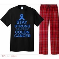Stay Strong And Let's Beat Colon Cancer Pajama Set thumb 0