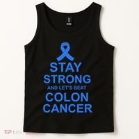 Stay Strong And Let's Beat Colon Cancer Tank Top thumb 2