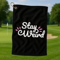 Stay Weird Golf Towel thumb 1