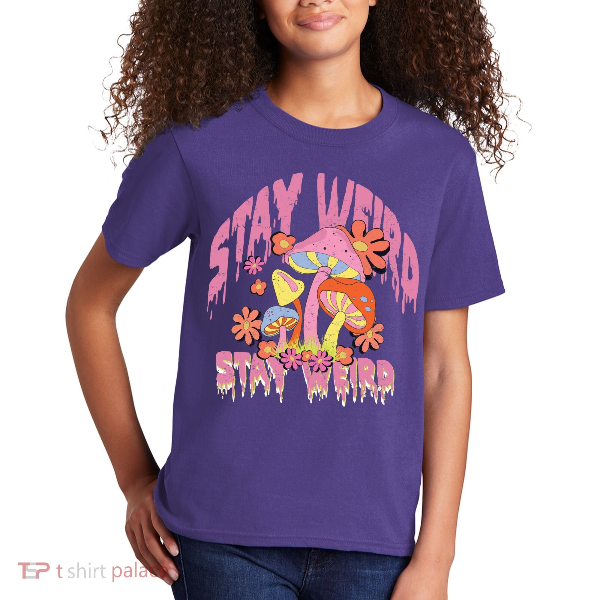 Stay Weird Mushrooms Kids T-Shirt